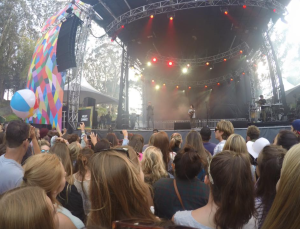 View from a few rows back in the crowd at the Milky Chance concert