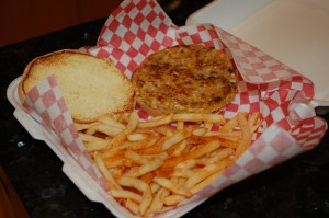 Hamburger with Seasoned Fries