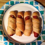 Crescent-wrapped hot dogs - "Mummy Dogs"
