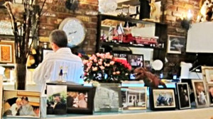 The front foyer as a shrine for Spielberg, containing many pictures of him with other famous people 