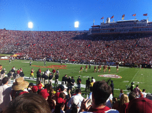 USC game from the 'coach seat section'