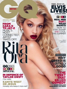 Singer Rita Ora models for the cover of GQ