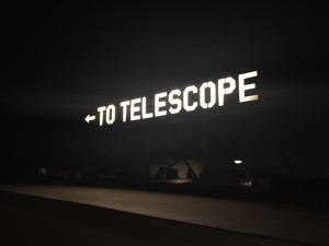 Sign for the Telescope