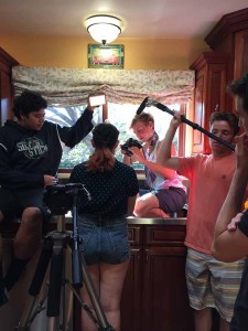 The crew of "Spoons" gets a difficult shot of the protagonist in close-up. 